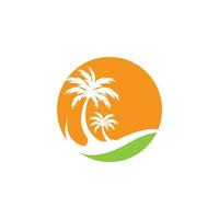 Palm tree summer vector icon