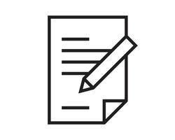 Note icon vector sign. Paper message or document page.