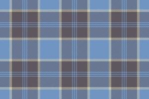 Plaid background, check seamless pattern in blue. Vector fabric texture for textile print, wrapping paper, gift card or wallpaper.