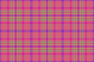 Plaid texture fabric. Seamless textile vector. Tartan background check pattern. vector