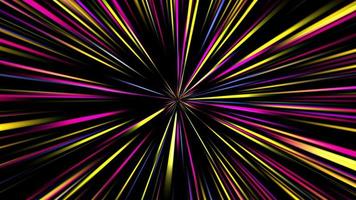 Abstract loop colorful radial rays light center star shine video