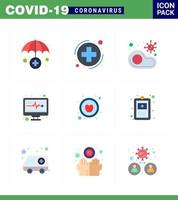 COVID19 corona virus contamination prevention Blue icon 25 pack such as food reports food medical monitor steak viral coronavirus 2019nov disease Vector Design Elements