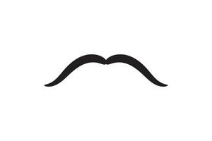 icono de vector de bigote. bigote de estilo retro negro. afeitado barbero vintage hombre cara