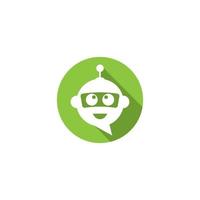 Chat bot symbol and logo vector icon