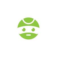 Robot green logo vector icon illustration