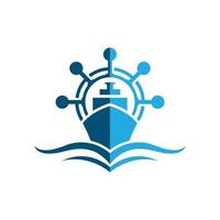 Cruise ship symbol vector icon