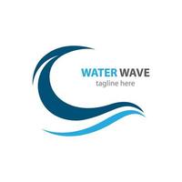 Water wave logo vector icon