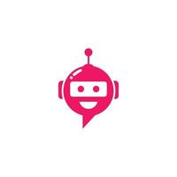 chat bot símbolo e icono de vector logo