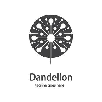 Dandelion symbol vector icon