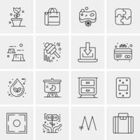 16 Business Universal Icons Vector Creative Icon Illustration to use in web and Mobile Related project