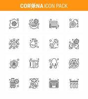 Coronavirus Prevention 25 icon Set Blue corona online blood medical chat viral coronavirus 2019nov disease Vector Design Elements