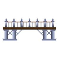 Modern bridge icon, cartoon style vector