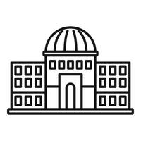 Governance building icon, outline style vector