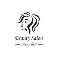 logotipo de peluquería y salón de belleza vector