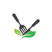 plantilla de logotipo de comida vegetariana vector