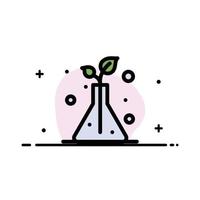 Science Flask Trees  Business Flat Line Filled Icon Vector Banner Template