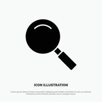 Glass Look Magnifying Search solid Glyph Icon vector