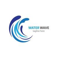 Water wave vector icon