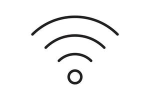 conexión de señal de símbolo wi fi. señal de tecnología inalámbrica de internet vectorial. icono de comunicación de red wifi. vector