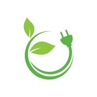 Eco energy icon vector