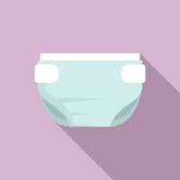 Comfortable diaper icon, flat style vector