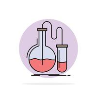 Analysis chemistry flask research test Flat Color Icon Vector