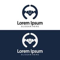 logotipo del volante. ilustración vectorial vector