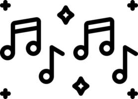 icono de línea para musical vector