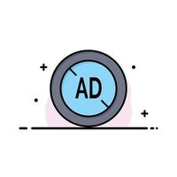 Ad Blocker Ad Blocker Digital Business Logo Template Flat Color vector