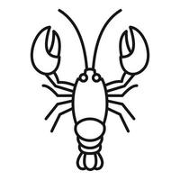 Lobster restaurant icon, outline style vector