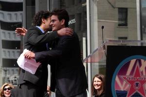 Chuck Lorre and Charlie Sheen at the Hollywood Walk of Fame Ceremony for Chuck Lorre TV Writer and Producer in Los Angeles,CA on March 12, 2009 photo