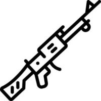 icono de línea para rifle vector