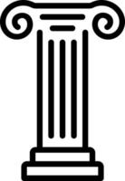 icono de línea para columna vector