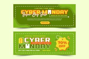 Cyber Monday cover banner design template is easy to customize vector