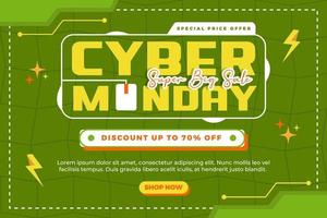 Cyber Monday Background design template is easy to customize vector