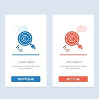 Content Copyright Find Owner Property  Blue and Red Download and Buy Now web Widget Card Template vector