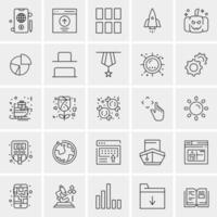 25 iconos de negocios universales vector ilustración de icono creativo para usar en proyectos relacionados con la web y dispositivos móviles