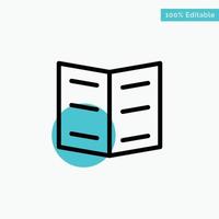 Book Bookmark Education turquoise highlight circle point Vector icon