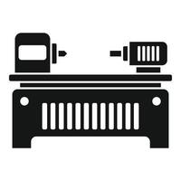 Boring lathe icon, simple style vector