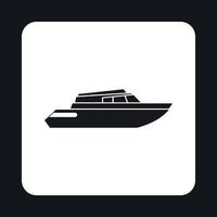 Mini yacht icon, simple style vector