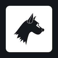 Dogs head icon, simple style vector