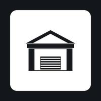 Warehouse building icon, simple style vector