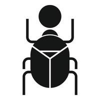 Africa scarab beetle icon, simple style vector