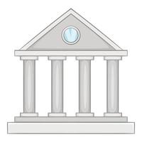 Museum building icon icon, cartoon style vector