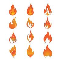 Fire flame Logo vector, Oil, gas and energy logo concept vector