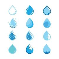 Water drop illustration logo vector design