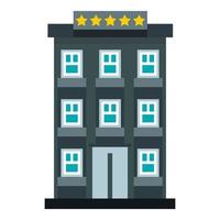 icono de hotel, estilo plano vector