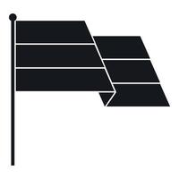 icono de bandera, estilo simple vector