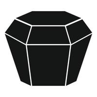 Charm diamond icon, simple style vector