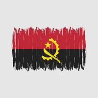 cepillo de bandera de angola vector